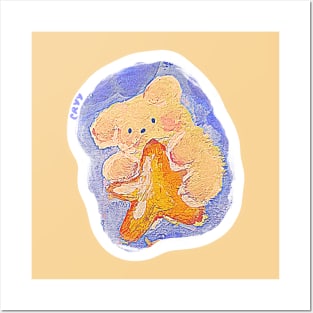 MINI yellow bear - right Posters and Art